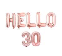 Godfather 16inches Words Phrases Theme Party Foil Balloons Alphabet Letters Foil Party Balloon Banners For Decoration (Rose Gold, Hello 30)