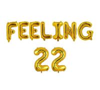 Godfather 16inches Words Phrases Theme Party Foil Balloons Alphabet Letters Foil Party Balloon Banners For Decoration (Gold, Feeling 22)