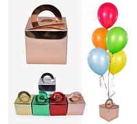 Godfather 20pcs Cupcake Boxes, Godfather Cardboard Packaging Box Individual Bakery Boxes Carrier with Handle for Wedding Birthday Party Favors Baby Showers Kids Cookies (Rose Gold Metallic)