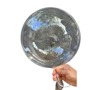 Godfather 24 Inches Large Clear Bobo Bubble Balloons for Photo Shoot Party Wedding Anniversary Decora for Home Use with Free 10mtr. Ribbon (Transparent, Pack of 6)