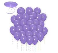 Godfather Balloons Air Filling Plain Balloons For Birthday Wedding Or Party Decorations With 10 Meter Ribbon Send Randomly (Purple, 5 Inches Pack Of 30)