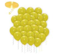 Godfather Balloons Air Filling Plain Balloons For Birthday Wedding Or Party Decorations With 10 Meter Ribbon Send Randomly (Yellow, 5 Inches Pack Of 30)