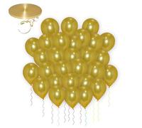 Godfather Balloons Air Filling Plain Balloons For Birthday Wedding Or Party Decorations With Free 10 Meter Ribbon Send rendomly (Gold, 10 Inches Pack of 50)