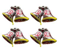 Godfather Christmas Decoration Accessories Mylar Foil Balloons for X-Mas New Year Carnival Festival Theme Party Decorations for Indoor Outdoor (Silver Bells 30 Inches, Pack of 4)