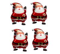 Godfather Christmas Decoration Accessories Mylar Foil Balloons for X-Mas New Year Carnival Festival Theme Party Decorations for Indoor Outdoor (Santa Claus 18 Inches, Pack of 4)