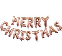 Godfather Christmas Party Decorations Accessories X Mas Decoration Printed Balloons Christmas Banner Foil Balloons (Rose Gold Banner)