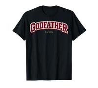 Godfather Est 2026 Varsity New God Dad to Be Father's Day T-Shirt