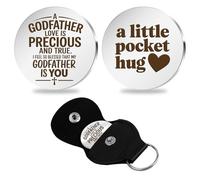Godfather Fathers Day Gift,Godfather Gift,God Fathers Gifts,God Parent Gift Ideas,Pocket Hug,Christening Gifts,Baptism Gift,Godparent Gifts for Christening,Godfather Christmas Gifts