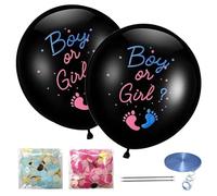 Godfather Gender Reveal Balloons 36 Inches 2Pcs Boy Or Girl Balloon Printed Large Balloons with Confetti For Baby Shower Gender Reveal Party Decoration