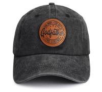 Godfather Hat for Men, Adjustable Cotton Leather Patch The Man The Myth The Legend Baseball Cap