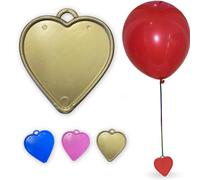 Godfather Heart Shaped Balloon Weight Plastic Balloons Weights Reusable Helium Balloon Weights for Parties Birthday Celebration Decoration (Gold, Pack of 5)