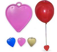 Godfather Heart Shaped Balloon Weight Plastic Balloons Weights Reusable Helium Balloon Weights for Parties Birthday Celebration Decoration (Hot Pink, Pack of 10)