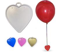 Godfather Heart Shaped Balloon Weight Plastic Balloons Weights Reusable Helium Balloon Weights for Parties Birthday Celebration Decoration (White, Pack of 20)