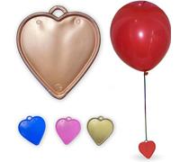 Godfather Heart Shaped Balloon Weight Plastic Balloons Weights Reusable Helium Balloon Weights for Parties Birthday Celebration Decoration (Rose Gold, Pack of 5)