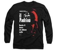 Godfather Italian Profile Unisex Long Sleeve T Shirt, Black, Medium