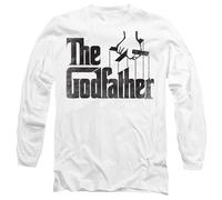 Godfather Logo Unisex Long Sleeve T Shirt, White, X-Large