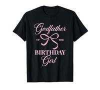 Godfather of The Birthday Girl Coquette Aesthetic Pink Bow T-Shirt