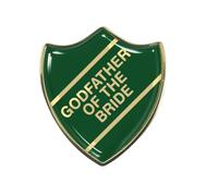 Godfather of The Bride School Shield Badge