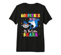 Godfather of The Little Shark Godson Shark Birthday Party Premium T-Shirt