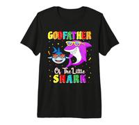 Godfather of The Little Shark Godson Shark Birthday Party Premium T-Shirt