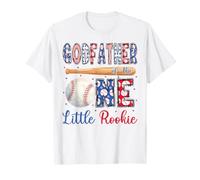 Godfather of The One Little Rookie Baseball 1st Birthday Boy T-Shirt
