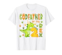 Godfather of The Two Rex 2nd Birthday Boy Dinosaur T-Rex T-Shirt