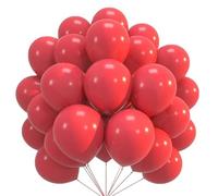 Godfather Pastel Party Balloons Thick Latex Balloon for Women Girls Birthday Party Baby Shower Graduation Anniversary Picnic Decorations Indoor Outdoor Use (Red, 12 Inches Pack of 50)
