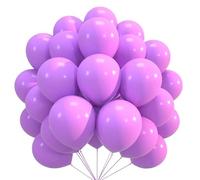 Godfather Pastel Party Balloons Thick Latex Balloon for Women Girls Birthday Party Baby Shower Graduation Anniversary Picnic Decorations Indoor Outdoor Use (Light Purple, 5 Inches Pack of 50)