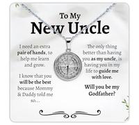 Godfather Proposal Compass Necklace Gift Set, 316L Triple Plated Steel, Will You Be My Godfather Gifts, Godfather Proposal Box Ideas, Stainless Steel, No Gemstone