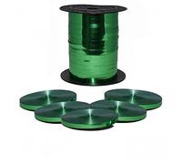 Godfather Shiny Curling Ribbon 5mm Metallic Multicolor Balloon String Gift Wrapping Bow Ribbon for Christmas Wedding Flower Gift Wrapping Party Decor (Green, 100 Meter)