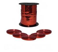 Godfather Shiny Curling Ribbon 5mm Metallic Multicolor Balloon String Gift Wrapping Bow Ribbon for Christmas Wedding Flower Gift Wrapping Party Decor (Holographic Red, 100 Meter)