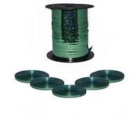 Godfather Shiny Curling Ribbon 5mm Metallic Multicolor Balloon String Gift Wrapping Bow Ribbon for Christmas Wedding Flower Gift Wrapping Party Decor (Holographic Green, 100 Meter)