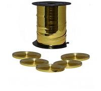 Godfather Shiny Curling Ribbon 5mm Metallic Multicolor Balloon String Gift Wrapping Bow Ribbon for Christmas Wedding Flower Gift Wrapping Party Decor (Gold, 100 Meter)