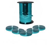 Godfather Shiny Curling Ribbon 5mm Metallic Multicolor Balloon String Gift Wrapping Bow Ribbon for Christmas Wedding Flower Gift Wrapping Party Decor (Caribbean Blue, 100 Meter)