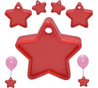 Godfather Star Shaped Balloon Weight Plastic Balloon Weights Reusable Star Weight Helium Balloon Weights for Parties Birthday Decoration (Red, Pack of 12)
