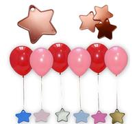 GODFATHER Star Shaped Balloon Weight Plastic Balloons Weights Reusable Helium Balloon Weights for Birthday, Baby Shower And Anniversary Celebration Decoration (Rose Gold, Pack of 20)