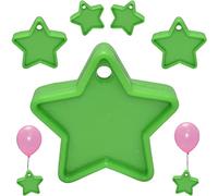 Godfather Star Shaped Balloon Weight Plastic Balloons Weights Reusable Helium Colorful Balloon Weights for Parties Birthday Celebration Decoration (Green, Pack of 6)