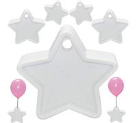Godfather Star Shaped Balloon Weight Plastic Balloons Weights Reusable Helium Colorful Balloon Weights for Parties Birthday Celebration Decoration (White Pack of 6)