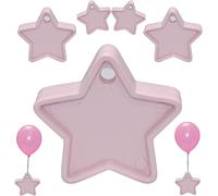 Godfather Star Shaped Balloon Weight Plastic Balloons Weights Reusable Helium Colorful Balloon Weights for Parties Birthday Celebration Decoration (Baby Pink, Pack of 6)