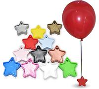 Godfather Star Shaped Weights Plastic Balloon Weight Reusable Star Weight Helium Balloon Weights for Parties Birthday Decoration (MIx, Pack of 6)