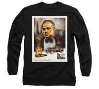 Godfather Vintage Poster Unisex Long Sleeve T Shirt, Black, Medium