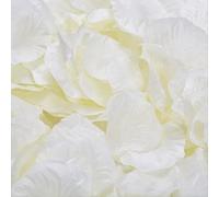 Godfathger 100 Pcs Ivory Artificial Silk Rose Petals Valentine Flower Decoration Confetti for Romantic Scenes Wedding Anniversary, Confession, Bedroom, Birthday Decoration.