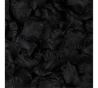 Godfathger 100Pcs Black Rose Petals Valentine Artificial Silk Petals Flower Decoration Confetti for Romantic Scenes Wedding Anniversary, Confession, Bedroom, Birthday Decoration