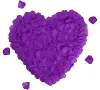 Godfathger 100pcs Purple Rose Petals Valentine Artificial Silk Petals Flower Decoration Confetti for Romantic Scenes Wedding Anniversary, Confession Decoration, bedroom, Birthday Decoration