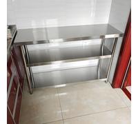 GODFSAHG Stainless Steel Table,Commercial Kitchen Work Table,3-Tier Kitchen Work Table with Adjustable Foot,the triangle is fixed to support,for Restaurant Warehouse Home Kitchen Garage