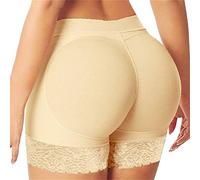 GODGETS Butt Lifter Padded Panties Hip Enhancer Shaper Control Underwear Tummy Control Breathable Buttock Briefs Seamless Shapewear Curve Enhancing Boyshort for Women Khaki S