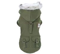 GODGETS Pet Dog Waterproof Warm Coat Cat Puppy Hoodie Thick Jacket Clothes Apparel for Small Breed Dog Green L