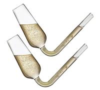 Godinger Champagne Flutes Guzzler Glasses, Champagne Glasses, Champagne Flute Shooters, The Champagne Glass to Chug Champagne, White Elephant Gifts - Set of 2