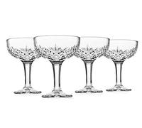 Godinger Champagne Glasses, Champagne Glass Set, Coupes Barware Martini Glasses - Set of 4, 6oz., Dublin Crystal Collection