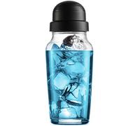 Godinger Cocktail Shaker, Martini Shaker, Italian Made Glass Bar Shaker, 19oz